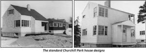 Housing styles in Churchill Park