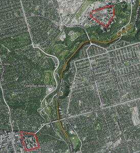 St. James town and Thorncliffe Park map